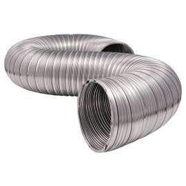 DUNDAS JAFINE MFX45X Semi-Rigid Duct, 5 ft L, Aluminum