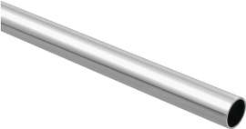 National Hardware BB8603 S822-095 Closet Rod, 1-5/16 in Dia, 6 ft L, Steel, Chrome