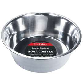 HiLo 56670 Pet Feeding Dish, 5 qt Capacity, Stainless Steel