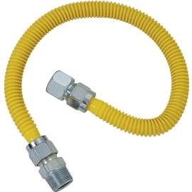 BrassCraft ProCoat Series CSSC21-72 Gas Connector, 3/4 x 3/4 in, Stainless Steel, 72 in L