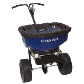 CHAPIN 82088B Professional Sure Spread Salt and Ice Melt Spreader with Baffles, 80 lb Capacity, Poly Hopper