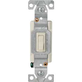 Eaton Wiring Devices 1301-7V10 Toggle Switch, 15 A, 120 V, Polycarbonate Housing Material, Ivory