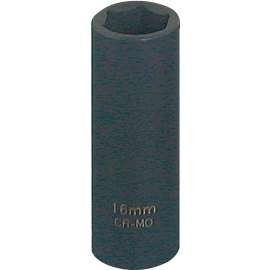 Vulcan Deep Impact Socket, 16 mm Socket, Black Phosphate