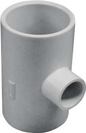 GENOVA 300 Series 31493 Pipe Reducing Tee, 1-1/2 x 1/2 in Run, Slip Run Connection, 1-1/2 in Branch, White