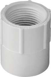 GENOVA 300 Series 30307 Pipe Adapter, 3/4 in Slip, 3/4 in FIP, White