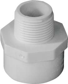 GENOVA 300 Series 30477 Reducing Adapter, 1 in Slip, 3/4 in MIP, White