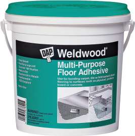 WELDWOOD 00144 Floor Adhesive, Paste, Slight, Off-White, 4 gal Pail