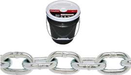 Campbell 014-0623 Proof Coil Chain, 3/8 in, 63 ft L, 30 Grade, Steel, Zinc
