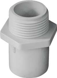 GENOVA 300 Series 30476 Reducing Adapter, 3/4 in Slip, 1 in MIP, White