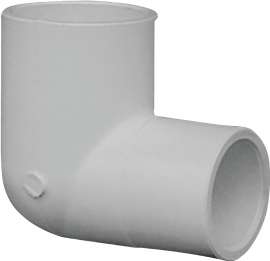 GENOVA 300 Series 30775 Reducing Elbow, 3/4 in Slip, 1/2 in Slip, 90 deg, White