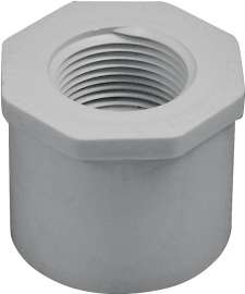 GENOVA 300 Series 34247 Pipe Reducing Bushing, 1-1/4 in Spigot x 3/4 in FIP, White