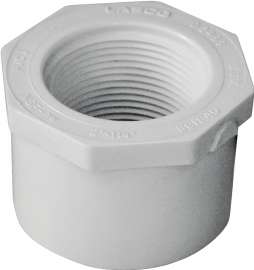 GENOVA 300 Series 34224 Pipe Reducing Bushing, 2 in Spigot x 1-1/4 in FIP, White