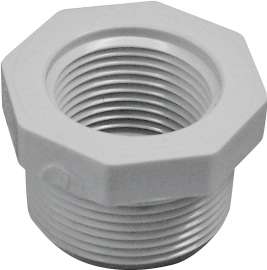 GENOVA 300 Series 34340 Pipe Reducing Bushing, 1-1/4 in MIP x 1 in FIP, White