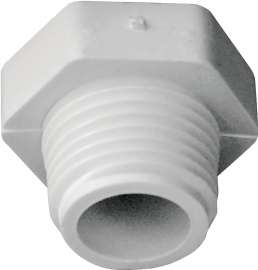 GENOVA 31805 Pipe Plug, 1/2 in MIP, White