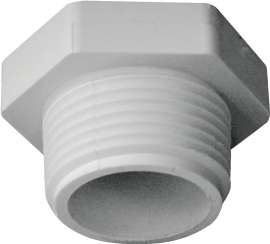 GENOVA 31810 Pipe Plug, 1 in MIP, White
