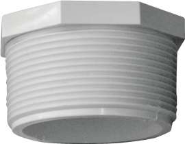 GENOVA 31820 Pipe Plug, 2 in MIP, White