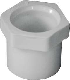 GENOVA 300 Series 30275 Pipe Reducing Bushing, 3/4 in Spigot x 1/2 in Slip, White