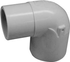 GENOVA 300 Series 32905 Street Pipe Elbow, 1/2 in Slip, 1/2 in Spigot, 90 deg, White