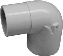 GENOVA 300 Series 32914 Street Pipe Elbow, 1-1/4 in Slip, 1-1/4 in Spigot, 90 deg, White