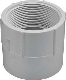 GENOVA 300 Series 30390 Pipe Adapter, 2-1/2 in Slip, 2-1/2 in FIP, White