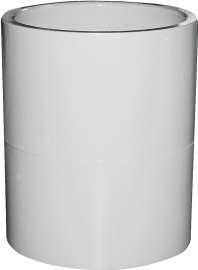 GENOVA 300 Series 30190 Pipe Coupler, 2-1/2 in Slip Joint, White