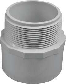 GENOVA 300 Series 30430 Pipe Adapter, 3 in Slip, 3 in MIP, White