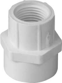 GENOVA 300 Series 30376 Reducing Adapter, 3/4 in Slip, 1 in FIP, White