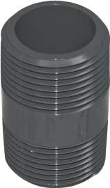 GENOVA 300 Series 384020R Pipe Nipple, 3/4 in MIP, 2 in L, Gray