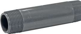 GENOVA 385050D Pipe Nipple, 1 in MIP x MIP, 5 in L, Gray