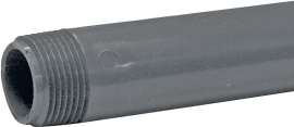 GENOVA 385120D Pipe Nipple, 1 in MIP x MIP, 12 in L, Gray