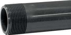 GENOVA 386060D Pipe Nipple, 1-1/4 in MIP x MIP, 6 in L, Gray