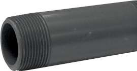 GENOVA 386040D Pipe Nipple, 1-1/4 in MIP x MIP, 4 in L, Gray