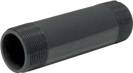 GENOVA 387060D Pipe Nipple, 1-1/2 in MIP x MIP, 6 in L, Gray