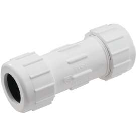 NDS CCC-0500 Compression Coupler, 1/2 in, 5 in L, White