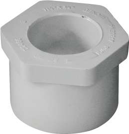 GENOVA 300 Series 30245 Pipe Reducing Bushing, 1-1/4 in Spigot x 1/2 in Slip, White