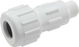 NDS CPA-1000 Pipe Adapter, 1 in Compression, 1 in MPT, White