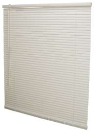 Simple Spaces PVCMB-9AA Blind, 64 in L, 34 in W, Vinyl, Alabaster