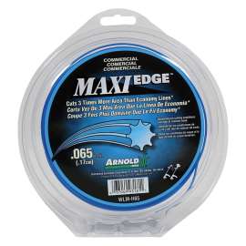 ARNOLD Maxi Edge WLM-H65 Trimmer Line, 0.065 in Dia, 220 ft L, Polymer, Blue