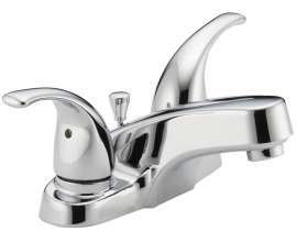 DELTA Peerless Tunbridge Series P299628LF Bathroom Faucet, 1.2 gpm, 2-Faucet Handle, Metal, Chrome Plated, Lever Handle