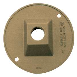 HUBBELL 5193-2 Cluster Cover, 4-1/8 in Dia, 1.094 in L, 4-1/8 in W, Round, Metal, Powder-Coated