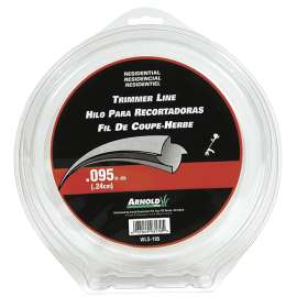 ARNOLD WLS-195 Trimmer Line, 0.095 in Dia, 220 ft L, Nylon