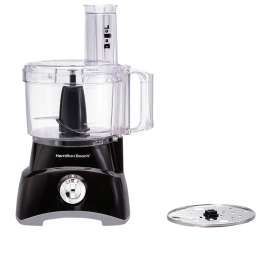 Hamilton Beach 70740 Food Processor, 8 Cup Bowl, 450 W, Knob Control, Black
