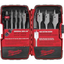 Milwaukee 49-22-0175 Boring Bit Set, Universal, 8-Piece, Steel