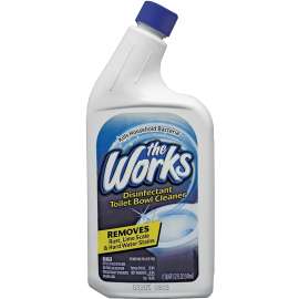 The Works 33310WK Toilet Bowl Cleaner, 32 oz Bottle, Liquid, Mint, Blue