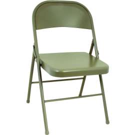 Cosco 14711ANT4E Folding Chair, 17.95 in OAW, 18.3 in OAD, 30-1/32 in OAH, Steel Frame, Vinyl Tabletop