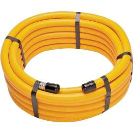 Pro-Flex PFCT-3425 Corrugated Flexible Hose, 3/4 in, 25 ft L, Yellow