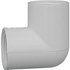 GENOVA 300 Series 33705 Pipe Elbow, 1/2 in FIP, 90 deg, White