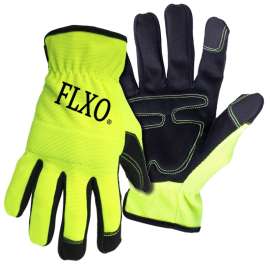 BOSS 901M Mechanic Gloves, Men's, M, Open Cuff, Synthetic Leather, Black/Green