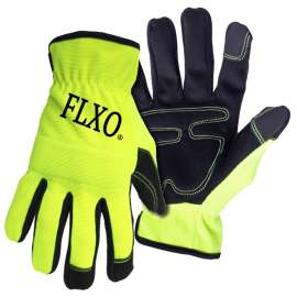 BOSS 901L Mechanic Gloves, Men's, L, Open Cuff, Synthetic Leather, Black/Green