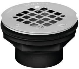 Oatey 42093 Shower Drain, ABS, Black, For: 2 in SCH 40 DWV Pipes